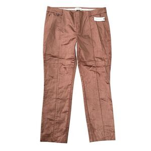 Anthropologie Women's Brown Copper Essential Slim Ankle Pants Size size 12 NWT
